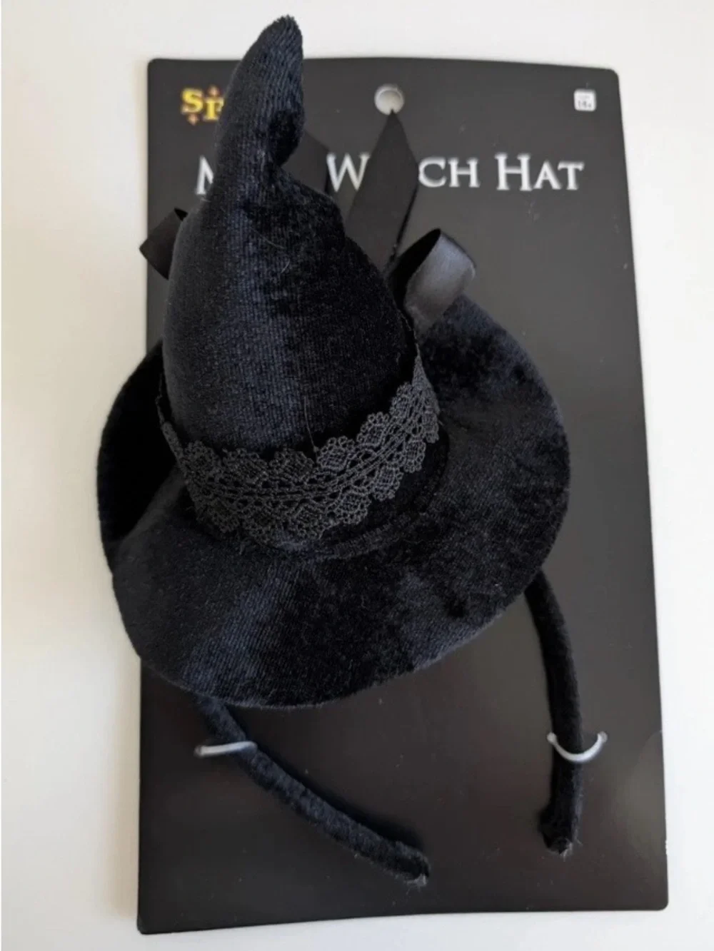 Black Velvet Mini Witch Headband